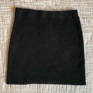 wild fable black ribbed mini skirt
